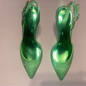 Jeffrey Campbell Green Embellished Heels - Size 7